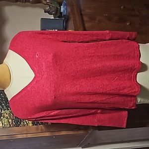Brand new Maurices Red 3/4 sleeve 24/7 top size medium